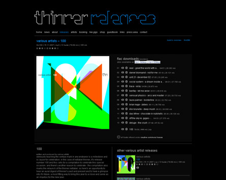 Happy Birthday! Thinner Netlabel Relaunch plus 100th Release